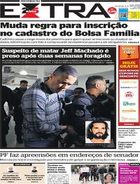 Capa do jornal Extra 16/06/2023