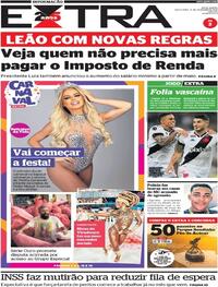 Capa do jornal Extra 17/02/2023