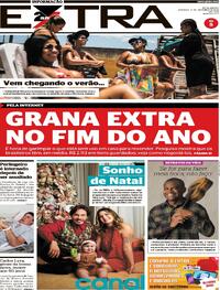 Capa do jornal Extra 17/12/2023