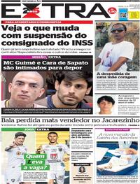 Capa do jornal Extra 18/03/2023