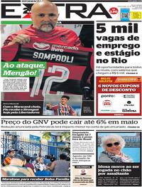Capa do jornal Extra 18/04/2023