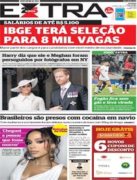 Capa do jornal Extra 18/05/2023