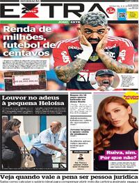 Capa do jornal Extra 18/09/2023