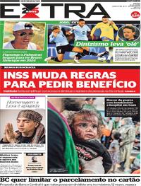 Capa do jornal Extra 18/10/2023