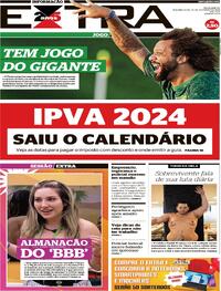 Capa do jornal Extra 18/12/2023
