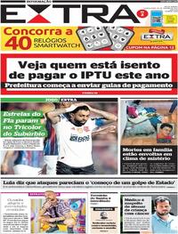 Capa do jornal Extra 19/01/2023