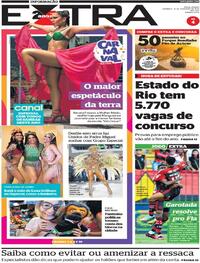 Capa do jornal Extra 19/02/2023