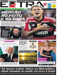Capa do jornal Extra 20/03/2023