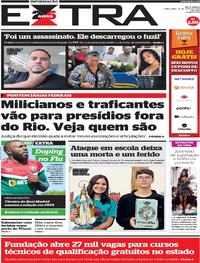 Capa do jornal Extra 20/06/2023