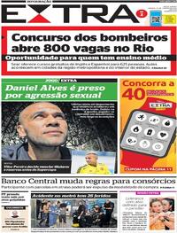 Capa do jornal Extra 21/01/2023
