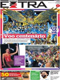 Capa do jornal Extra 21/02/2023