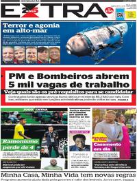 Capa do jornal Extra 21/06/2023