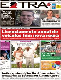 Capa do jornal Extra 21/12/2023