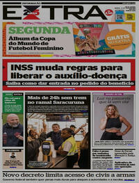Capa do jornal Extra 22/07/2023