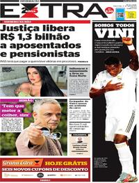 Capa do jornal Extra 23/05/2023