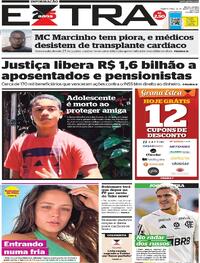 Capa do jornal Extra 23/08/2023