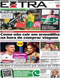 Capa do jornal Extra 24/08/2023