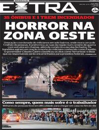 Capa do jornal Extra 24/10/2023