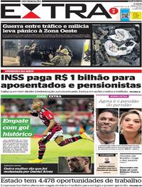 Capa do jornal Extra 25/01/2023
