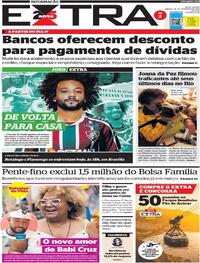 Capa do jornal Extra 25/02/2023