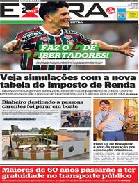Capa do jornal Extra 25/08/2023