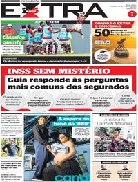 Capa do jornal Extra 26/02/2023