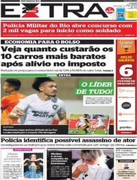 Capa do jornal Extra 26/05/2023