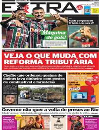 Capa do jornal Extra 26/10/2023