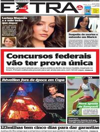 Capa do jornal Extra 27/08/2023