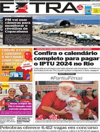 Capa do jornal Extra 27/12/2023