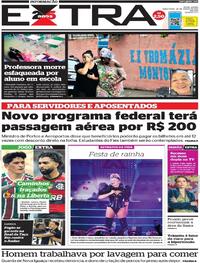 Capa do jornal Extra 28/03/2023