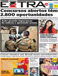 Capa do jornal Extra 28/10/2023