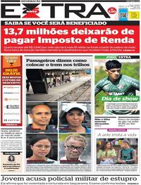 Capa do jornal Extra 29/04/2023