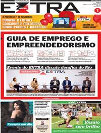 Capa do jornal Extra 29/10/2023