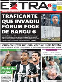Capa do jornal Extra 30/01/2023