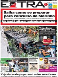 Capa do jornal Extra 31/01/2023