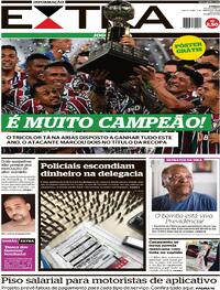 Capa do jornal Extra 01/03/2024