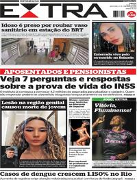 Capa do jornal Extra 02/02/2024