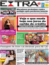 Capa do jornal Extra 03/01/2024