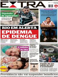 Capa do jornal Extra 03/02/2024