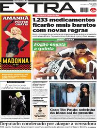 Capa do jornal Extra 03/05/2024