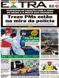 Capa do jornal Extra 09/08/2024