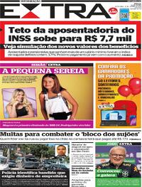 Capa do jornal Extra 12/01/2024