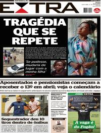 Capa do jornal Extra 14/03/2024