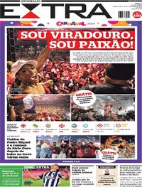 Capa do jornal Extra 15/02/2024