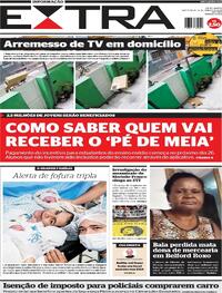 Capa do jornal Extra 15/03/2024