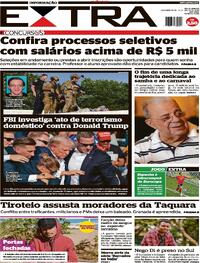 Capa do jornal Extra 15/07/2024