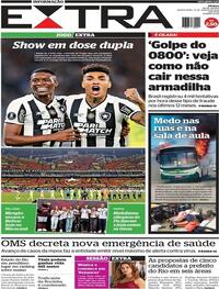 Capa do jornal Extra 15/08/2024