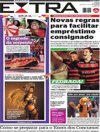 Capa do jornal Extra 16/02/2024