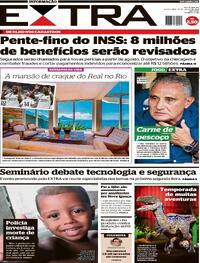 Capa do jornal Extra 19/07/2024